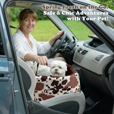 Автокрісло для собак - захист від зіткнень, антиковзаюче, захищає салон авто, знімне та пральне, коричневе