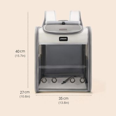Рюкзак для тварин: переноска для собак та котів до 10 кг, жовта, дихаюча, складна, з прозорим вікном