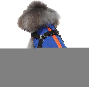 Тепла зимова жилетка для собак - блакитна, S | Зі зручним кріпленням для нашийника | Зимовий одяг для собак середніх та великих порід