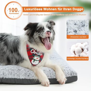 Килимок для собак Alanmond - м'який, водонепроникний, неслизький, дихаючий - сірий, 91 x 58 x 9 см