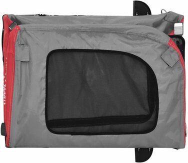 Фарм-причіп для собак Gecheer, чорний, Oxford-тканина, 68x134x73 см, червоний