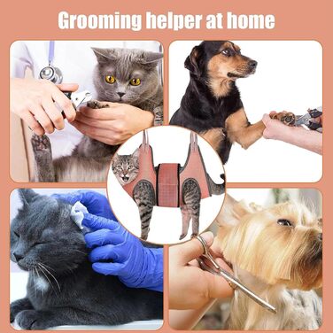 Набір для догляду за домашніми тваринами: гамак, інструменти для стрижки нігтів, догляд за вухами та очима, 8 шт., 45*65 см