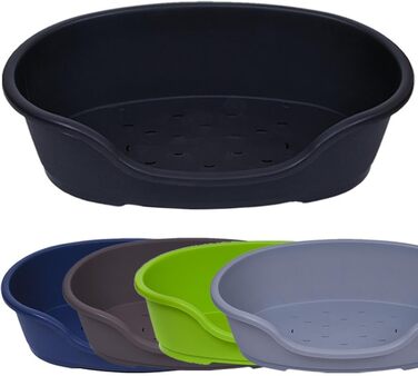 Корзина для собак Adena, пластикова, 92 см, антрацит (92 x 61 x 26 см)