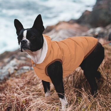 Тепла флісова куртка для собак, вітро- та водовідштовхувальна, з підкладкою з флісу та бавовни, для маленьких, середніх та великих собак, хакі, розмір S