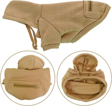 Теплий зимовий одяг для собак: Худі для цуценят та маленьких собак Jecikelon (Хакі, XX-Small)