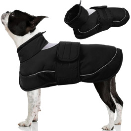 Тепла водонепроникна куртка для собак Kuoser, чорна, розмір M