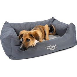 Ортопедичне собаче ліжко TrendPet Viscado сірого кольору, 100 см