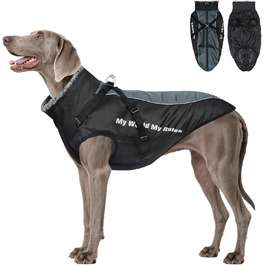 Зимовий теплий куртка для собак середніх розмірів (XL), водонепроникний, з захистом від вітру та світловідбиваючими елементами