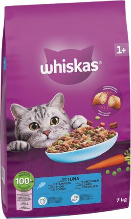 Сухий корм для дорослих котів Whiskas з тунцем, 7 кг