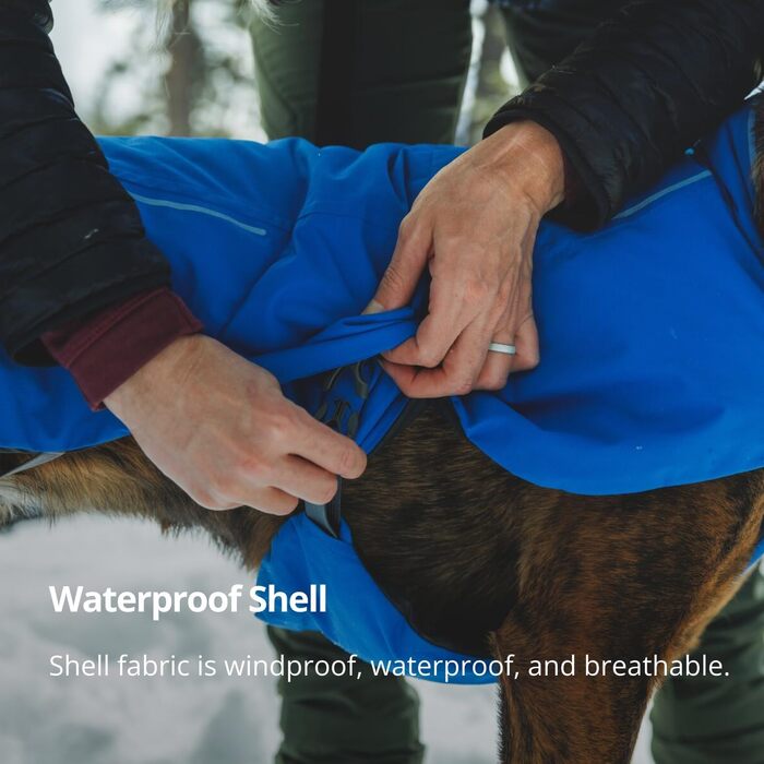 RUFFWEAR Vert: Водонепроникна куртка для собак, розмір S, Blue Pool