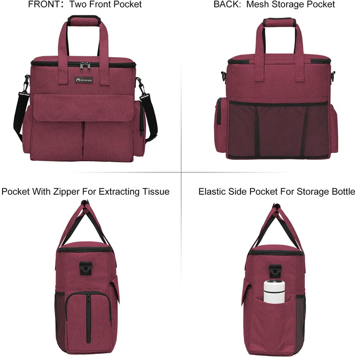 Транспортувальна сумка для тварин, схвалена авіаперевізниками, комплект для подорожей з собакою/кішкою, сумка-органайзер з додатковими кишенями, рожевий колір, розмір 41 x 20 x 36 см