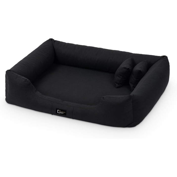 Ортопедичне ліжко для собак Bruno Grosse, середнього та малого розміру - подушка для собак, килимок для собак з тканини Aura - Memory Foam, м'яке, довговічне, стійке до зношування та розривів (XXXL, Чорний)
