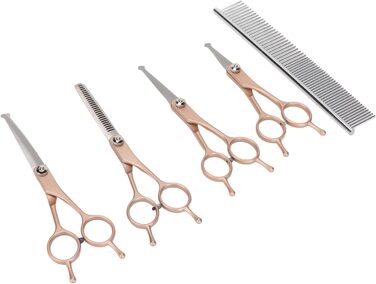 Набір ножиць для грумінгу собак та котів з нержавіючої сталі, безпечні закруглені кінчики