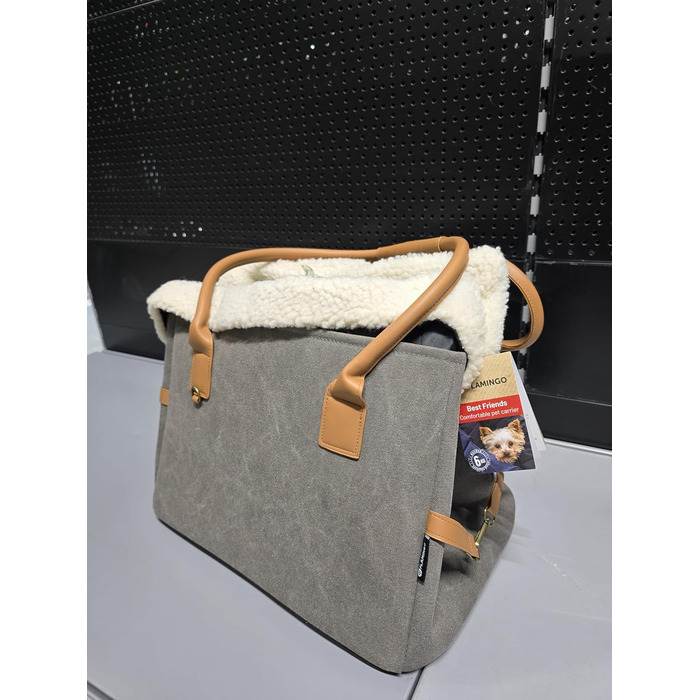 Сумка для собак Kuzco Braun – 40x25x29 см – поліестер, знімний підкладник, знімне дно, ніжки, страховка, ручки