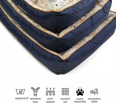 Водонепроникне ліжко для собак з бавовни та поліестеру - лежанка для собак з знімним подушкою - диванчик для собак з переносною сумкою - 7 різних мотивів - 3 розміри (S/M, X) (червоно-зелений, ) Різдво червоно-зелений (Різдво сіро-золотий, M)