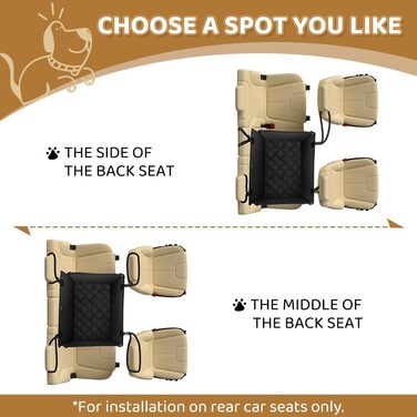 Автокрісло для собак KYG - стабільне, водовідштовхувальне, антиковзаюче, з 4 ременями, M (58x55x36 см)