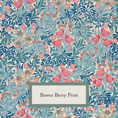 Плед для собак і котів Rosewood x Morris & Co. Bower Berry, 150x100 см, синій, з м'якою оксамитовою підкладкою, легкий у догляді, з розкішним принтом Вільяма Морріса