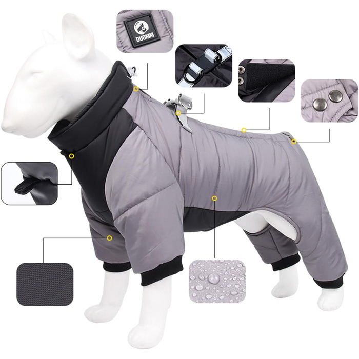 Тепла водонепроникна жилетка для собак на зиму (жовтий, XXL)