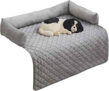 М'яке ліжко-матрац для собак та котів з велюру, 90x90 см, сірий
