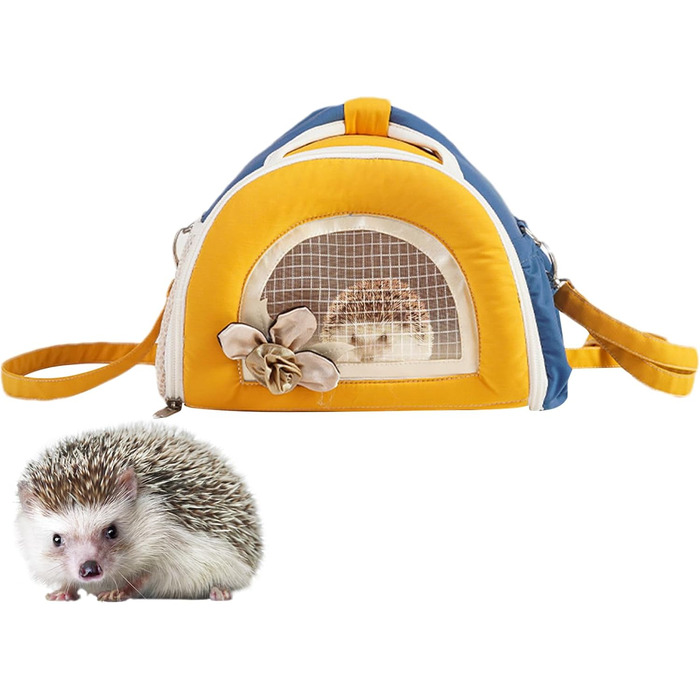 Транспортна сумка для маленьких тварин: переноска для собак, котів, шиншил | Переноска для хом'яків, кроликів, морських свинок, аксесуари для подорожей (Помаранчевий)