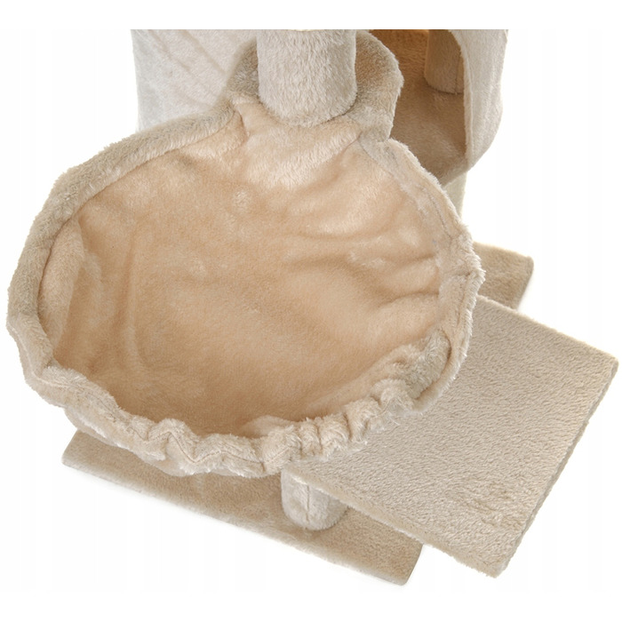 Когтеточка-вежа для котів з лежаком та стовпчиком Funfit Home&Office, 120 см