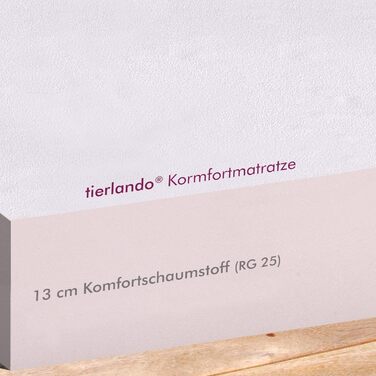 Ортопедичний лежак для собак Tierlando® Basic, 80x60 см, чорний. З антиковзким покриттям, для великих собак.