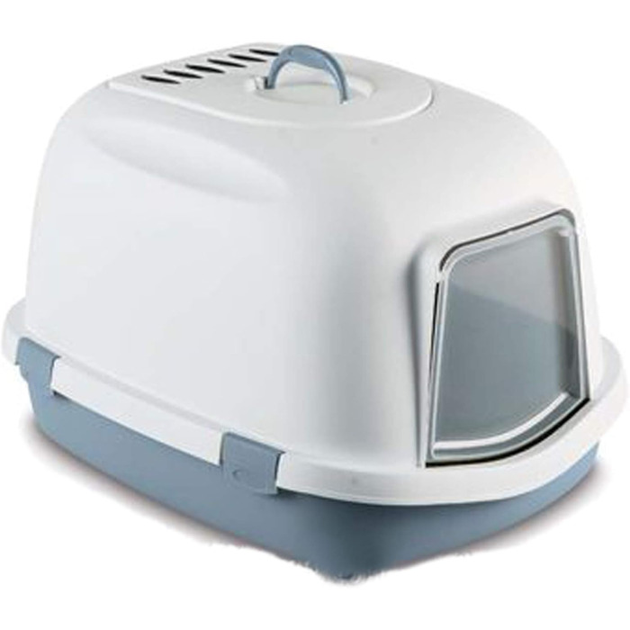 Лоток для котів Stefanplast Super Queen, 55 x 71 x 46,5 см, сталево-блакитний