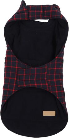 Зимова куртка для собак, теплий вітрозахист, в клітинку, для малих, середніх та великих собак, тепла флісова куртка для активностей на холодному повітрі (розмір XXL)