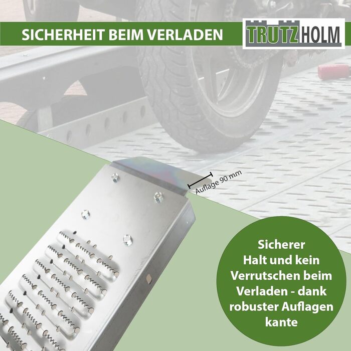 Рампа для навантаження TRUTZHOLM, 189 см, 200 кг, сталь, сіра, з рифленням