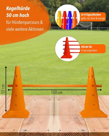 Набір перешкод для аджиліті SPORTIKEL24 – 4 шт. (100 см) – для собак, коней, дітей – оранжевий