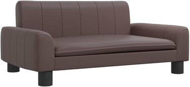 Крісло-ліжко для собак та котів з екошкіри, коричневе, 70x45x30 см - зручне місце для відпочинку вашого улюбленця