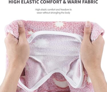 Піжама для собак великих порід, теплий комбінезон для собак дівчаток, зимовий одяг для собак, світиться в темряві (рожевий, L)