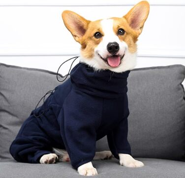 Зимовий теплий одяг для собак, тепла куртка з коміром, блискавка, регульована застібка, м'який флісовий халат для маленьких та середніх собак, прогулянки, походи, сон, розмір M