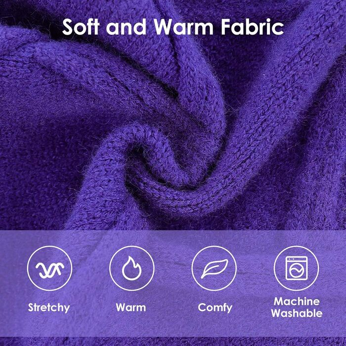 Пуловер для собак середніх порід Queenmore, м'який та теплий, фіолетовий, розмір M