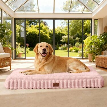 Ортопедичне ліжко для собак середніх порід, водонепроникне, з антиковзною основою та піною типу 