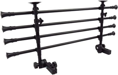 Гілка-перегородка для автомобіля OSYO | Безпечна перегородка для собак у багажнику | Сталевий каркас, чорна, H: 32-53см, L: 82-140см