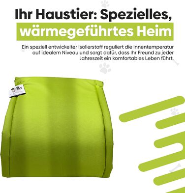 Текстильна будка для собак та котів EVE Textile Eskimo - зелена, 45x45x45 см