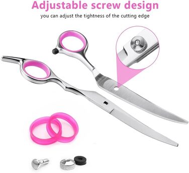 Набір для грумінгу собак, 4 частини: ножиці для нігтів, ножиці для стрижки, витончувальні ножиці та гребінець. З нержавіючої сталі, для собак, котів та інших тварин