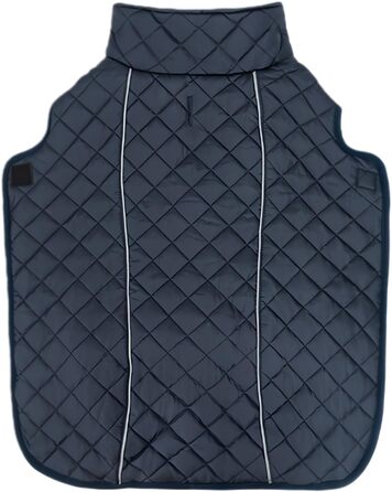 Зимовий теплий одяг для собак: вітронепроникна бавовняна жилетка, утеплена модель для прогулянок, походів, кемпінгу та міста (морська синя)