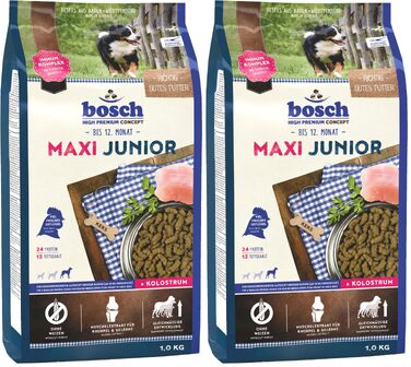 Сухий корм для цуценят Bosch HPC Maxi Junior, 15 кг (2 упаковки по 3 кг) — преміум клас