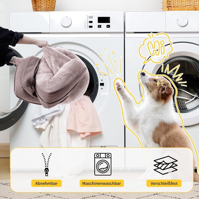 Ортопедичне ліжко для собак маленьких порід 75x60x19,8 см, з високощільним губчатим наповнювачем, для здорових суглобів, знімний водонепроникний чохол, зручне, неслизьке, хакі