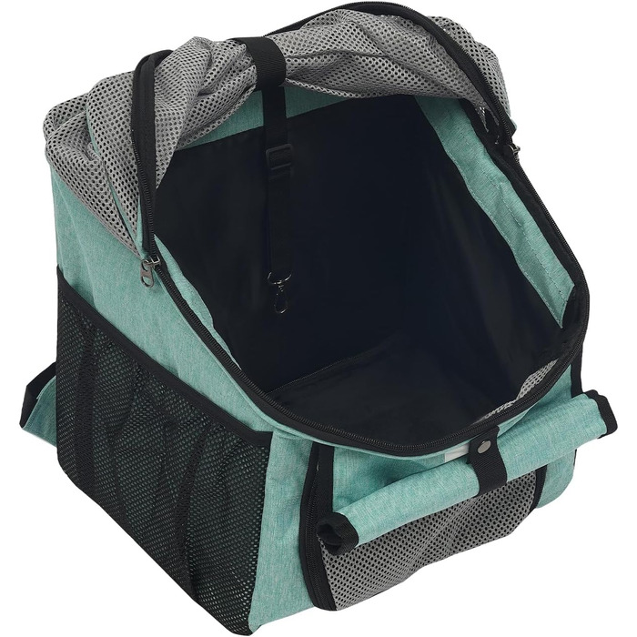 Корзина для велосипеда для собак, блакитна. Складана, з ременями безпеки, для перевезення тварин до 7,5 кг, з двома кишенями.