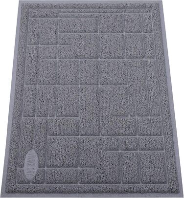 Килимок для котячого туалету VIVAGLORY, 90x60 см, сірий. Килимок для котячого лотка, миється, підкладка, сірий, 90x60 см