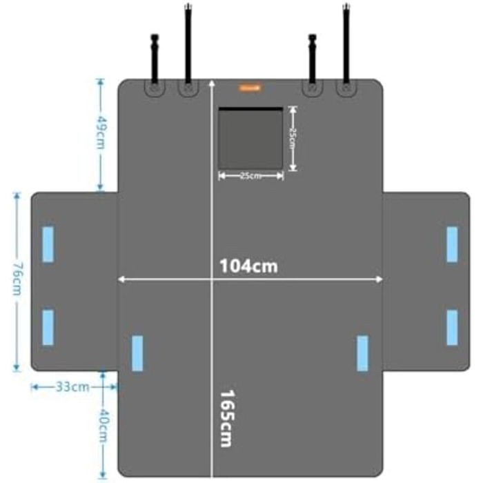 Захист для багажника автомобіля Alfheim для собак, нековзний, водонепроникний, антифлексинговий, для маленьких авто та SUV