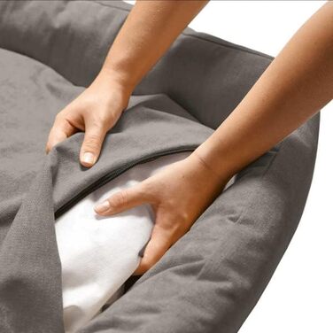 Подушка для собак Hunter Eiby, сіра, велика (L), легко чиститься, технологія Easy Clean