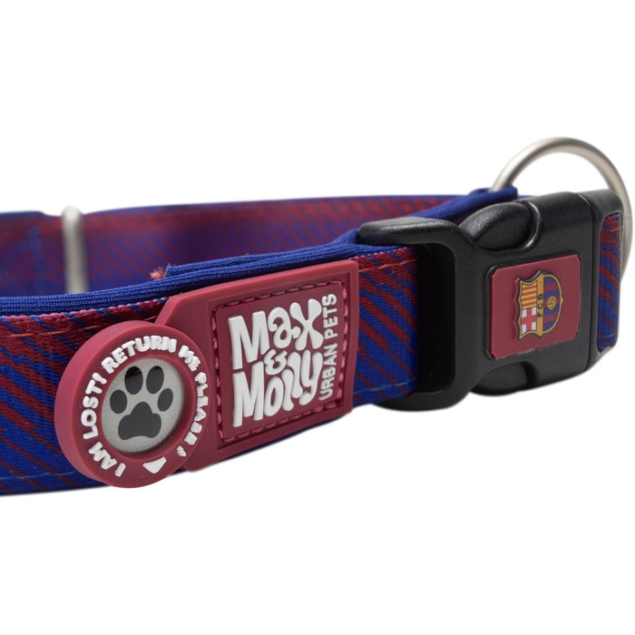 Нашийник для собак Ax Olly з ідентифікатором Gotcha! Sart ID, м'який та світловідбиваючий, з логотипом FC Barcelona (L)