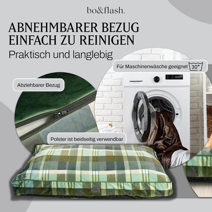 Аттіас – Лежанка для собак Adison, Франція (L) – Міцна, зручна, з знімним чохлом, стильна, преміум-якість