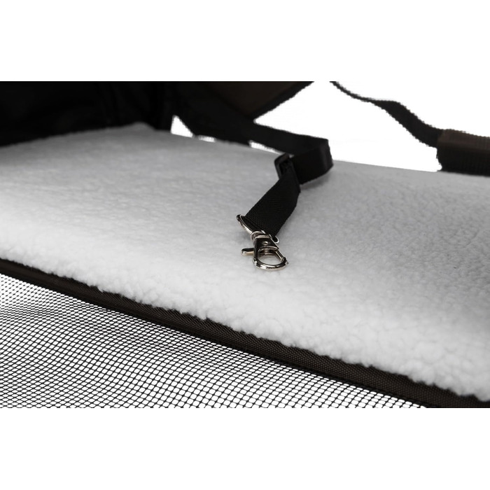 Сумка для собак TRIXIE Joe - з відкриттями спереду та зверху, знімний плечовий ремінь, інтегрована короткий поводок, м'яка підкладка, світловідбиваючі елементи, 28 × 28 × 47 см, до 10 кг