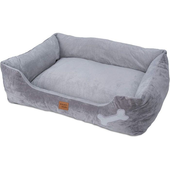 Крісло-ліжко для собак Buddy, середніх порід, сіре, 85x70 см, знімний чохол