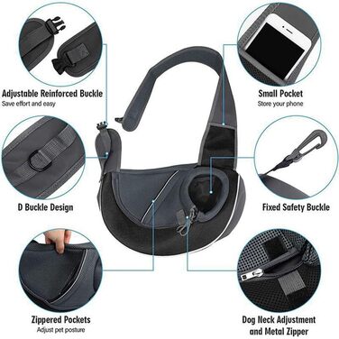 Сумка-переноска для собак та котів (3-6 кг) з регульованим ременем, з дихаючого матеріалу, камуфляж